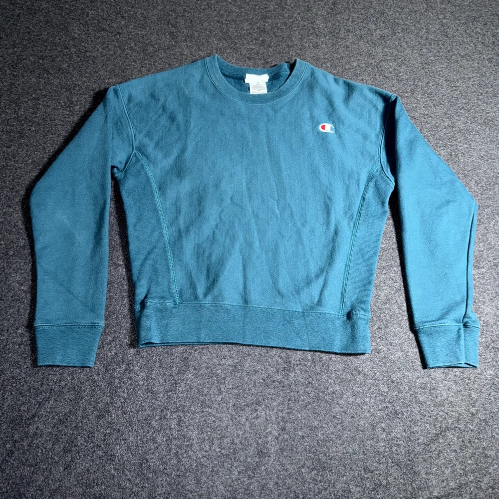 Champion Sweatshirt Womens XS Green Pullover Crew Neck Reverse Weave